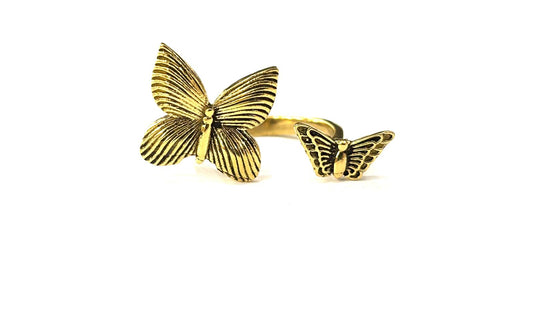 ANELLO OTTONE - DOPPIA FARFALLA