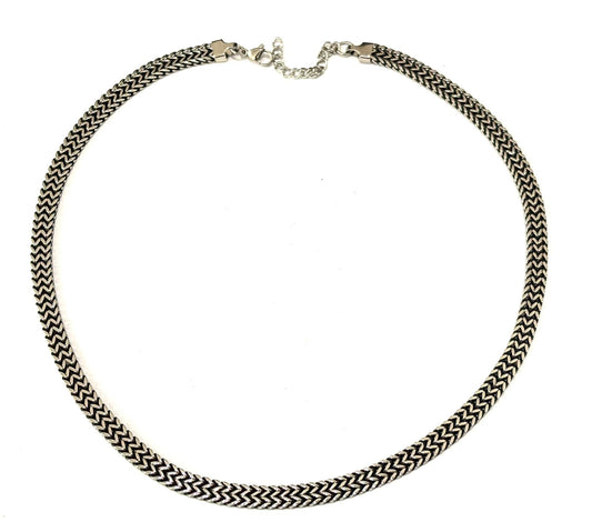 COLLANA SPIGA PIATTA ACCIAIO