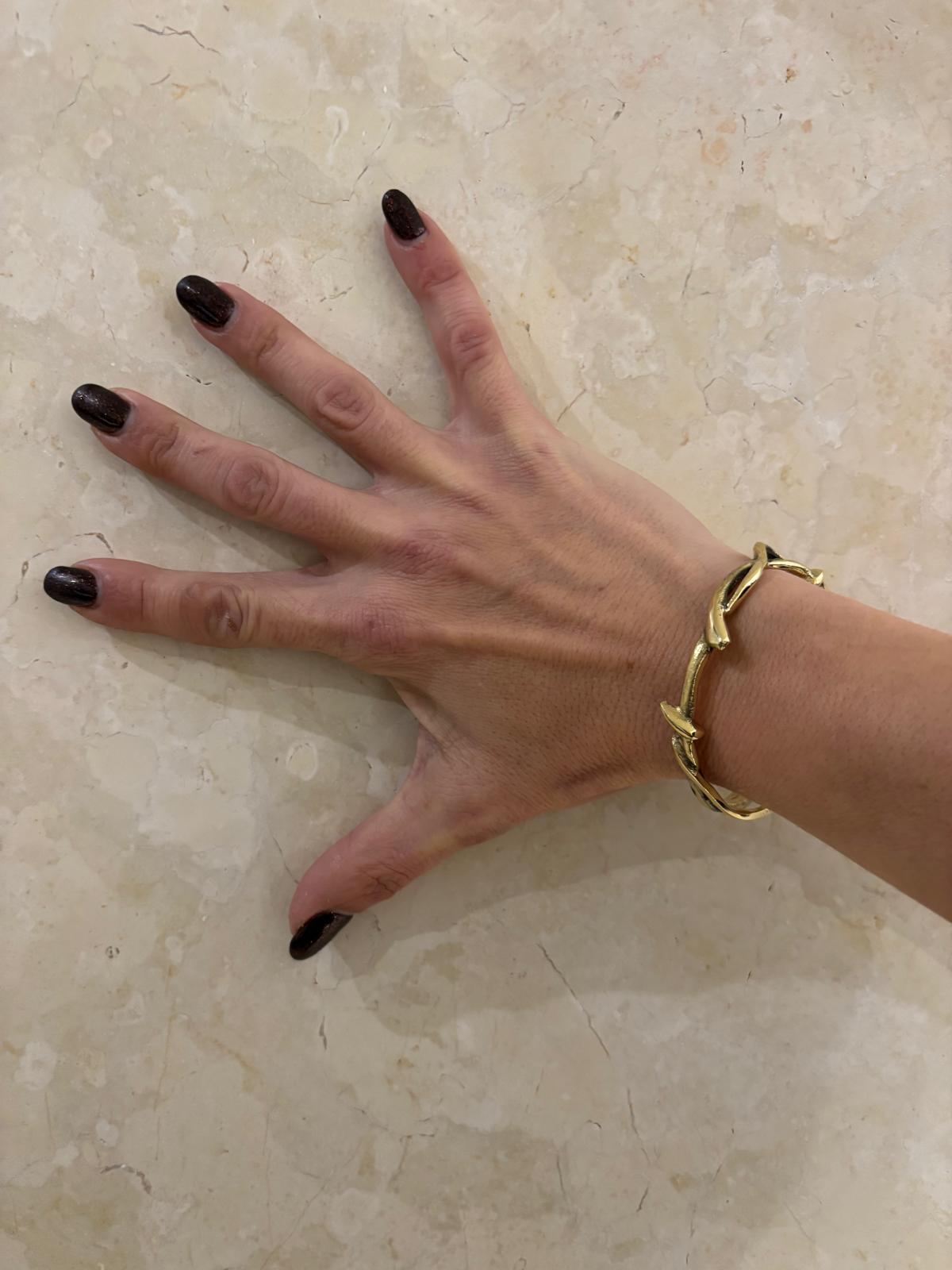 BRACCIALE RIGIDO OTTONE - DESIGN SCULTOREO