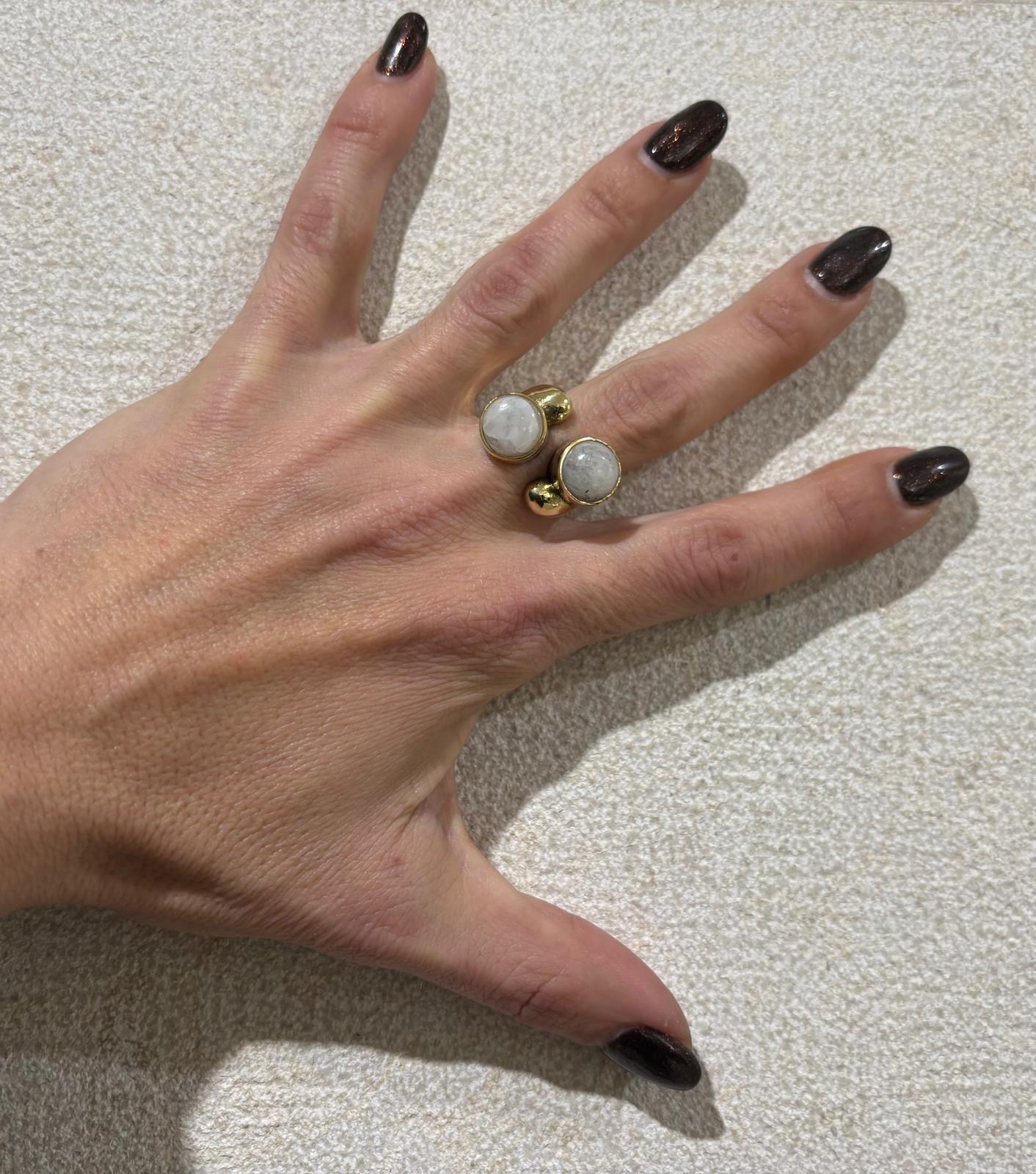 ANELLO OTTONE - PIETRA DI LUNA