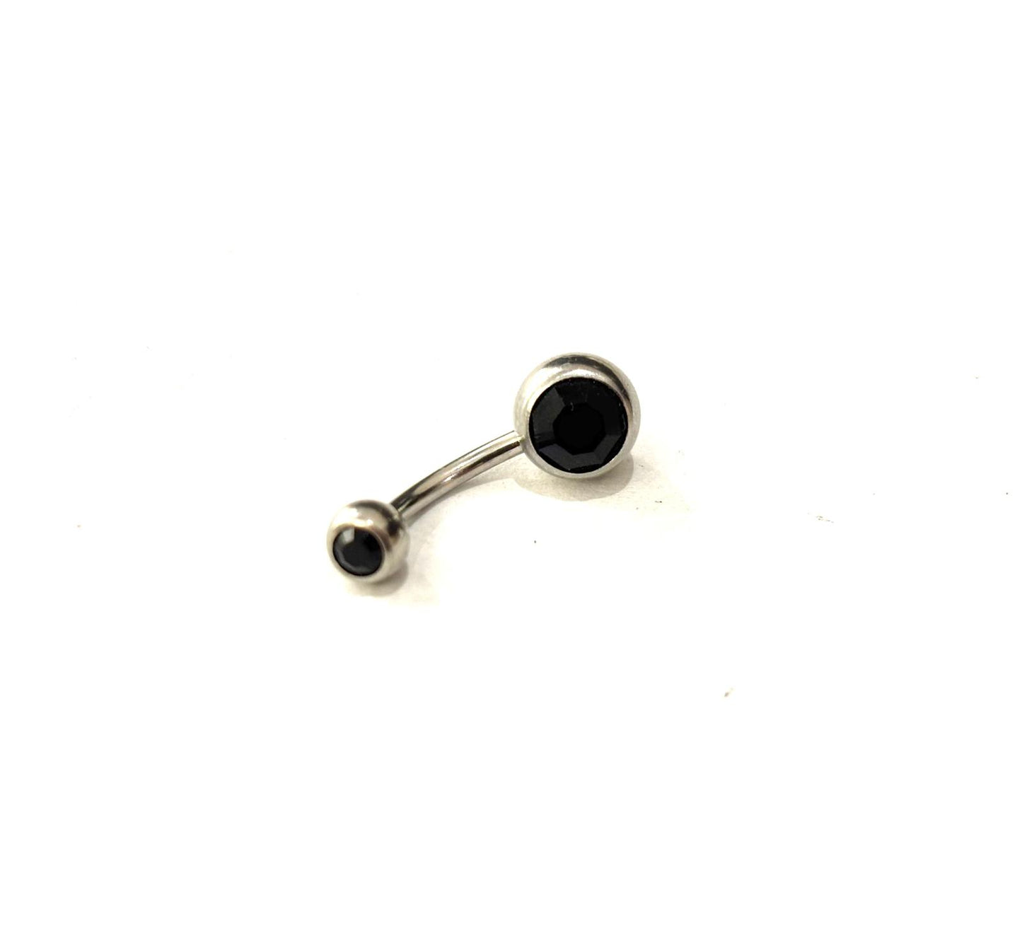 PIERCING OMBELICO DOPPIO STRASS ACCIAIO - BOREALE