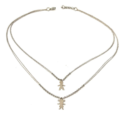 COLLANA BIMBO e/o BIMBA - ACCIAIO