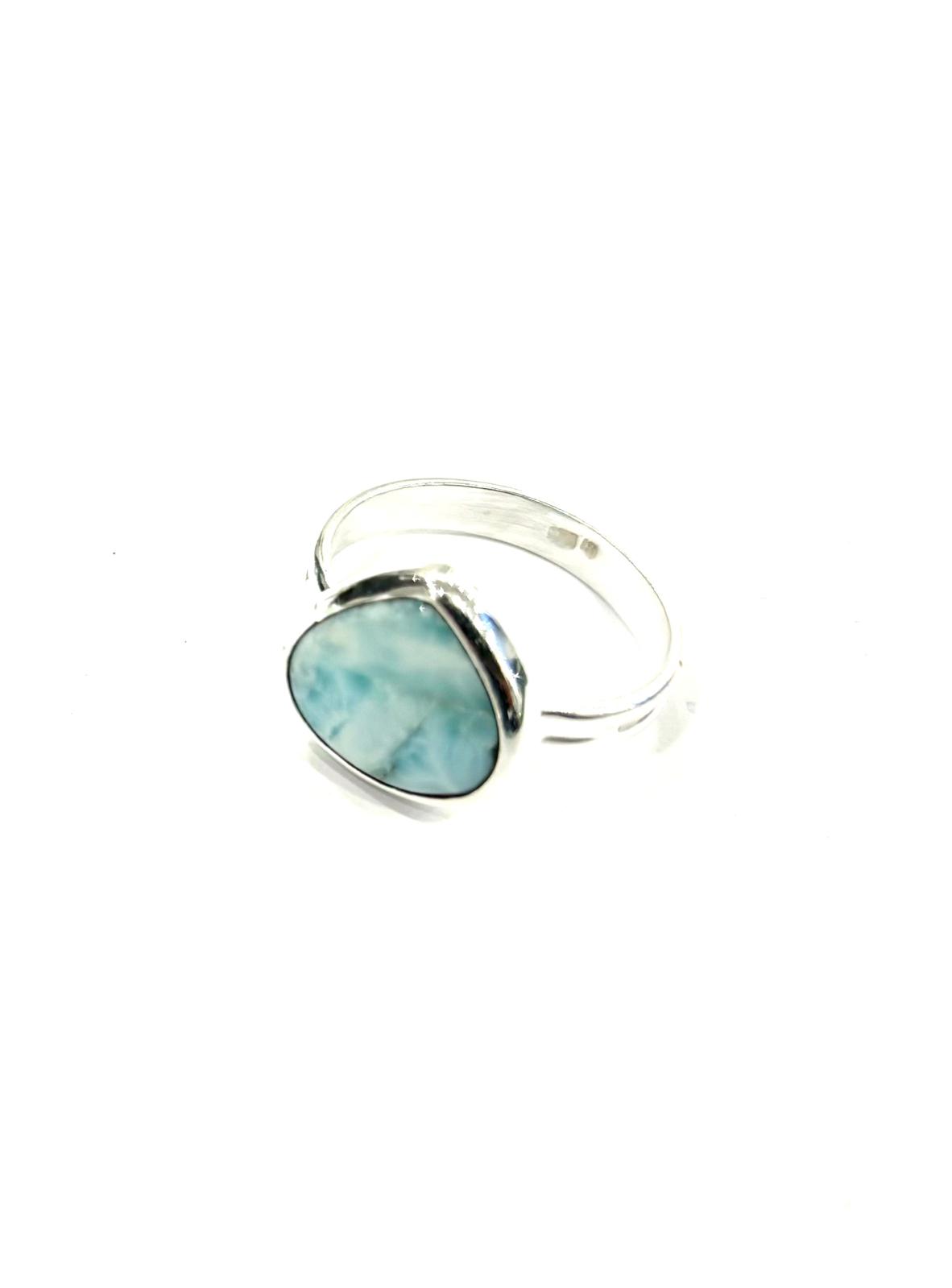 ANELLO LARIMAR GOCCIA ARGENTO 925