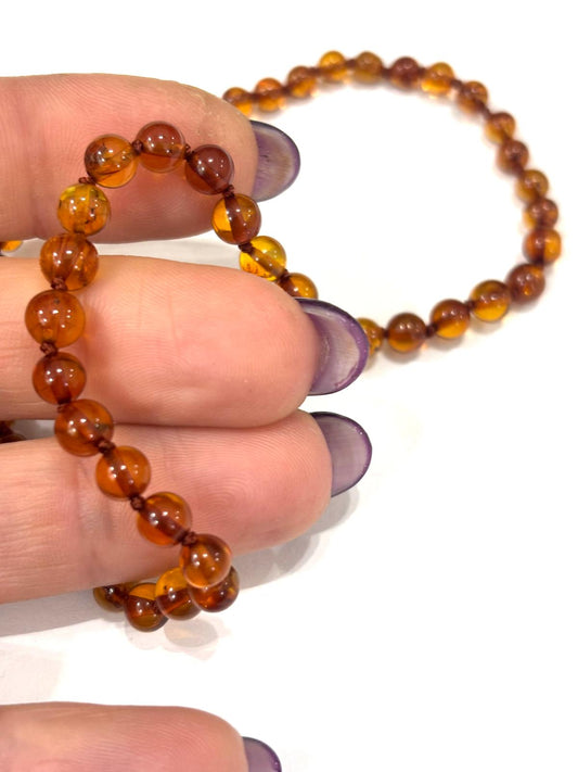 COLLANA GIROCOLLO AMBRA BALTICA - DENTIZIONE