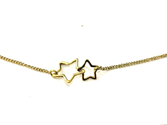 COLLANA OTTONE - STELLE TRAFORATE