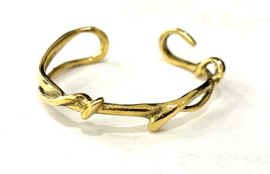 BRACCIALE RIGIDO OTTONE - DESIGN SCULTOREO