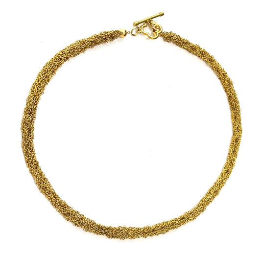 COLLANA NODUS MAGNA ACCIAIO GOLD
