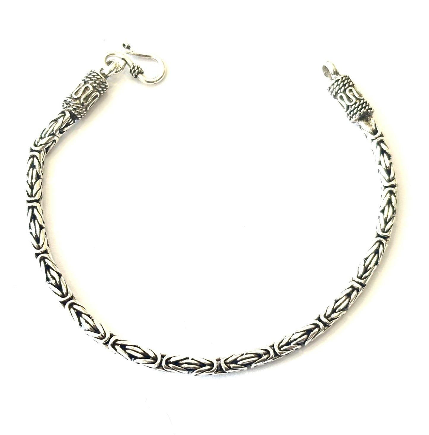 BRACCIALE TRAMA BIZANTINA - ARGENTO 925