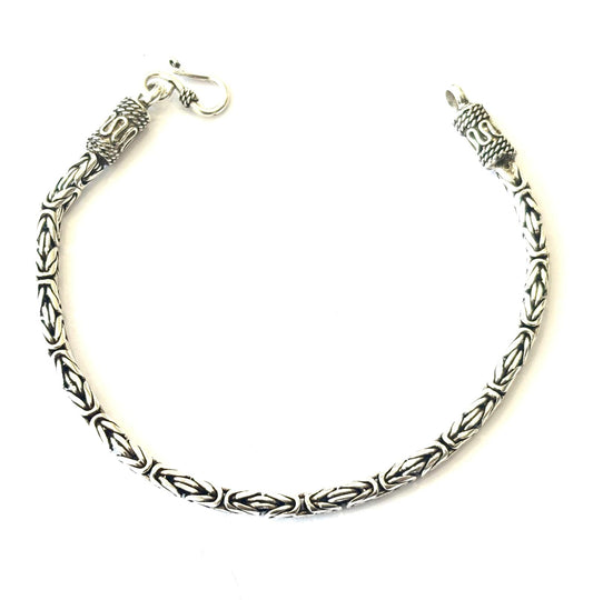 BRACCIALE TRAMA BIZANTINA - ARGENTO 925