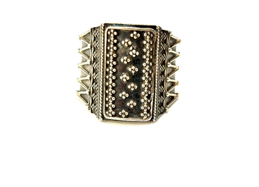 ANELLO ETNICO GEOMETRICO ARGENTO 925