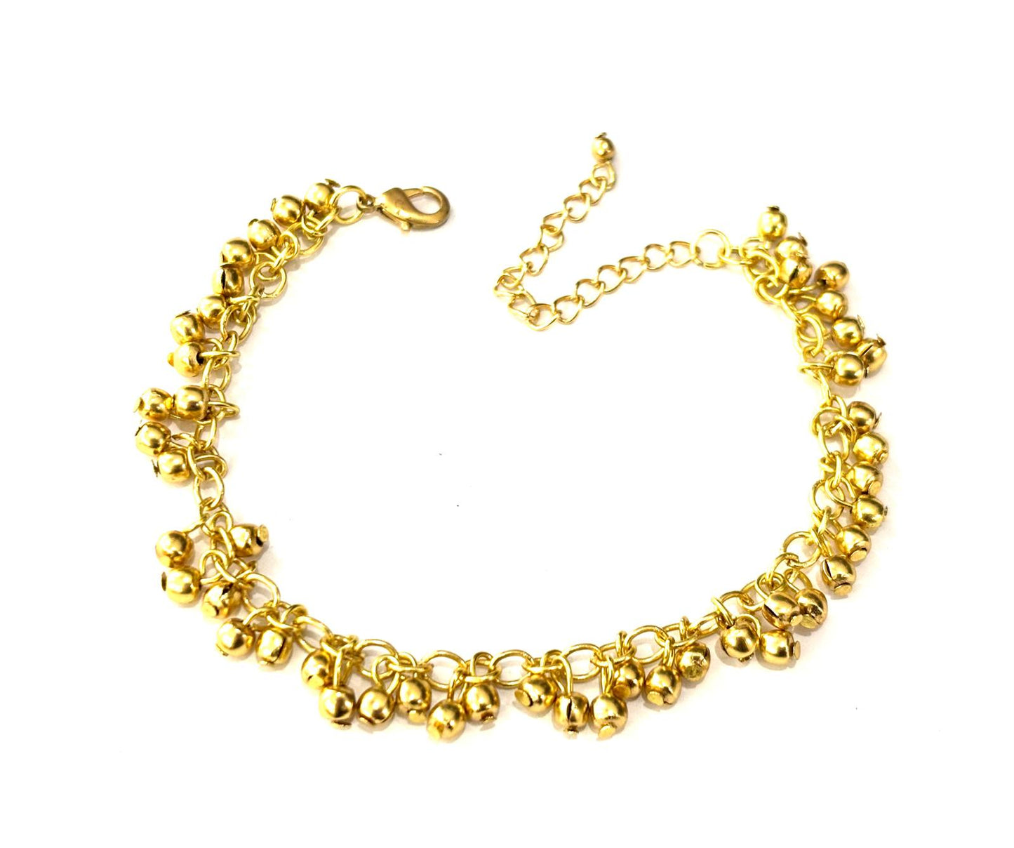 BRACCIALE OTTONE - MULTISFERE 4MM PENDENTI