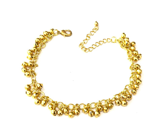 BRACCIALE OTTONE - MULTISFERE 4MM PENDENTI