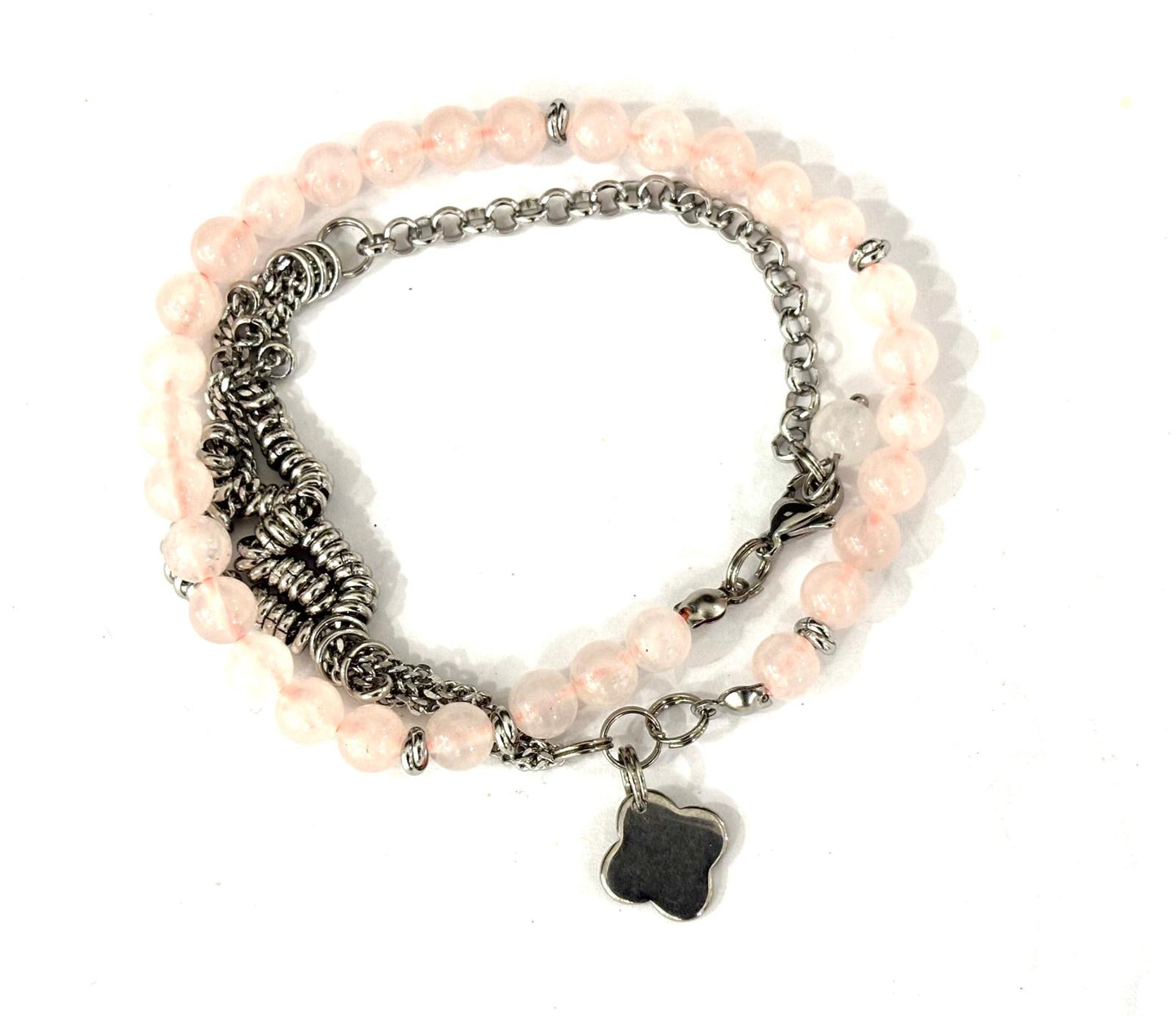 BRACCIALE DOPPIO GIRO SUTONCHEN - PIETRE NATURALI 6MM - ACCIAIO