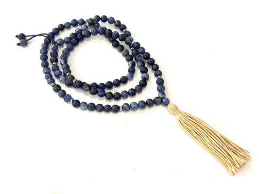 COLLANA MALA NAPPINA - SODALITE 6mm
