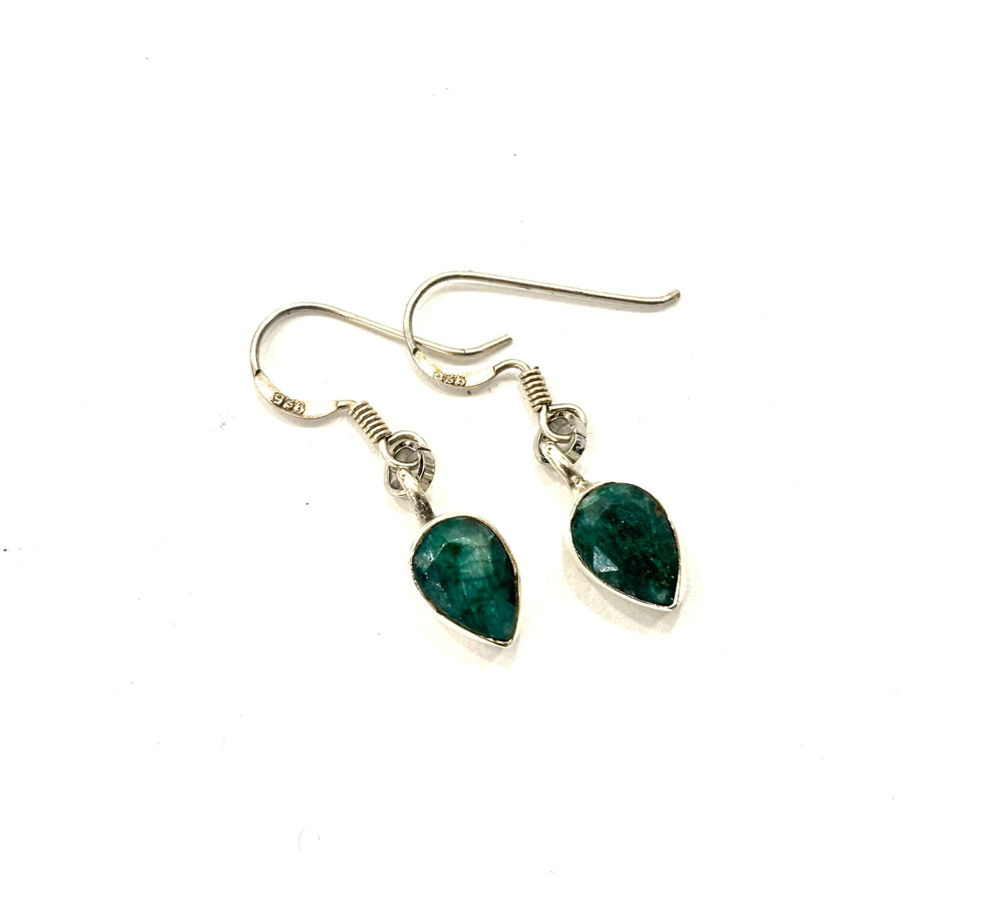 ORECCHINI PENDENTI GOCCIA DI GIADA - ARGENTO 925