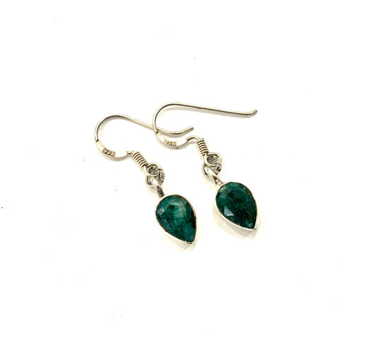 ORECCHINI PENDENTI GOCCIA DI GIADA - ARGENTO 925