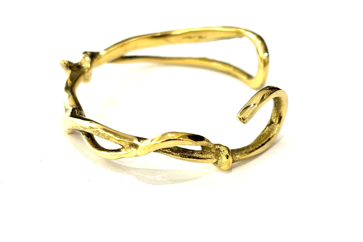 BRACCIALE RIGIDO OTTONE - DESIGN SCULTOREO