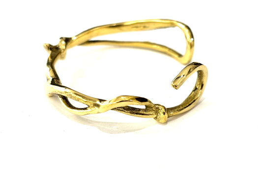 BRACCIALE RIGIDO OTTONE - DESIGN SCULTOREO