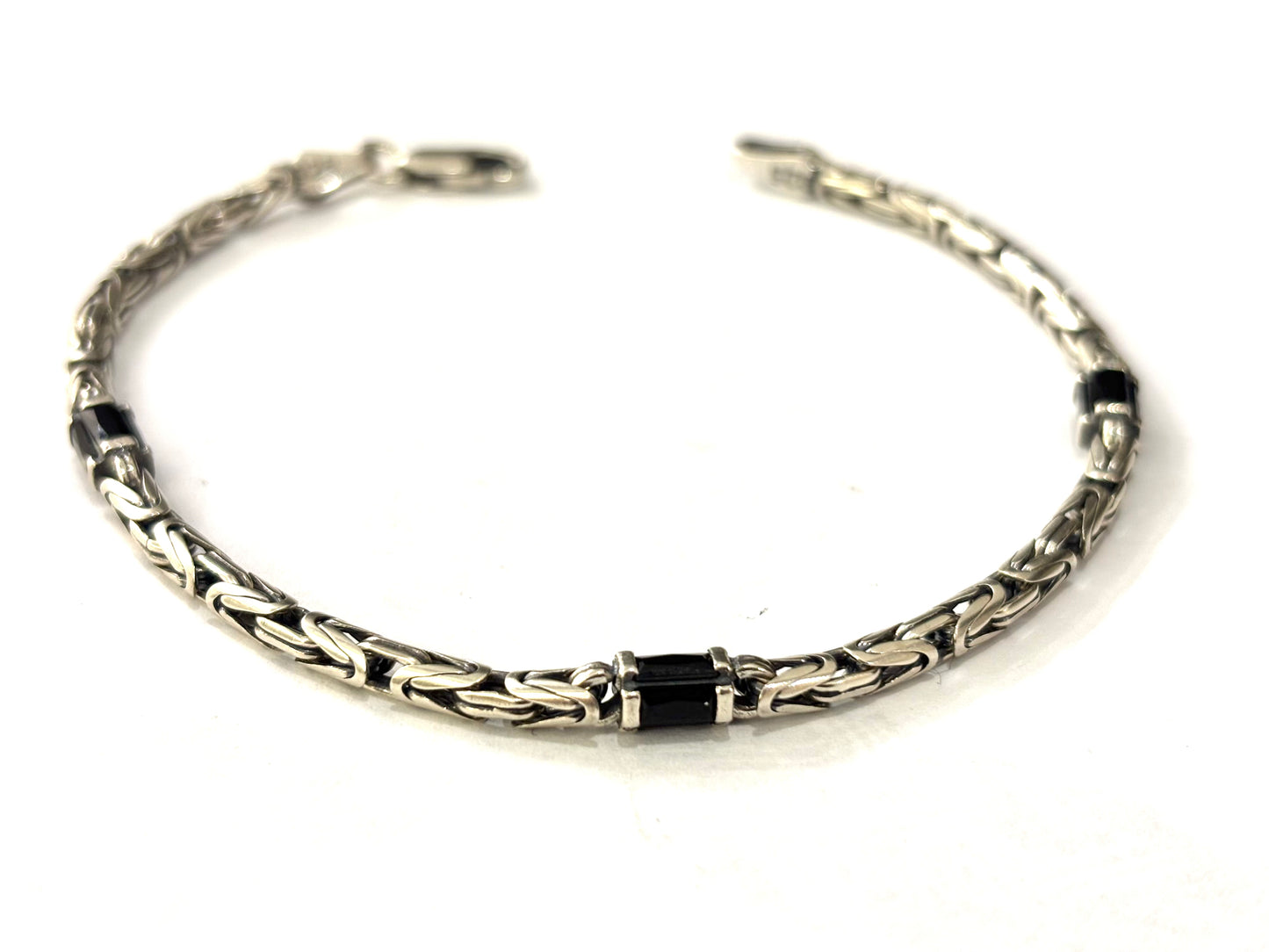 BRACCIALE SNAKE- ONICE SFACCETTATO - ARGENTO 925