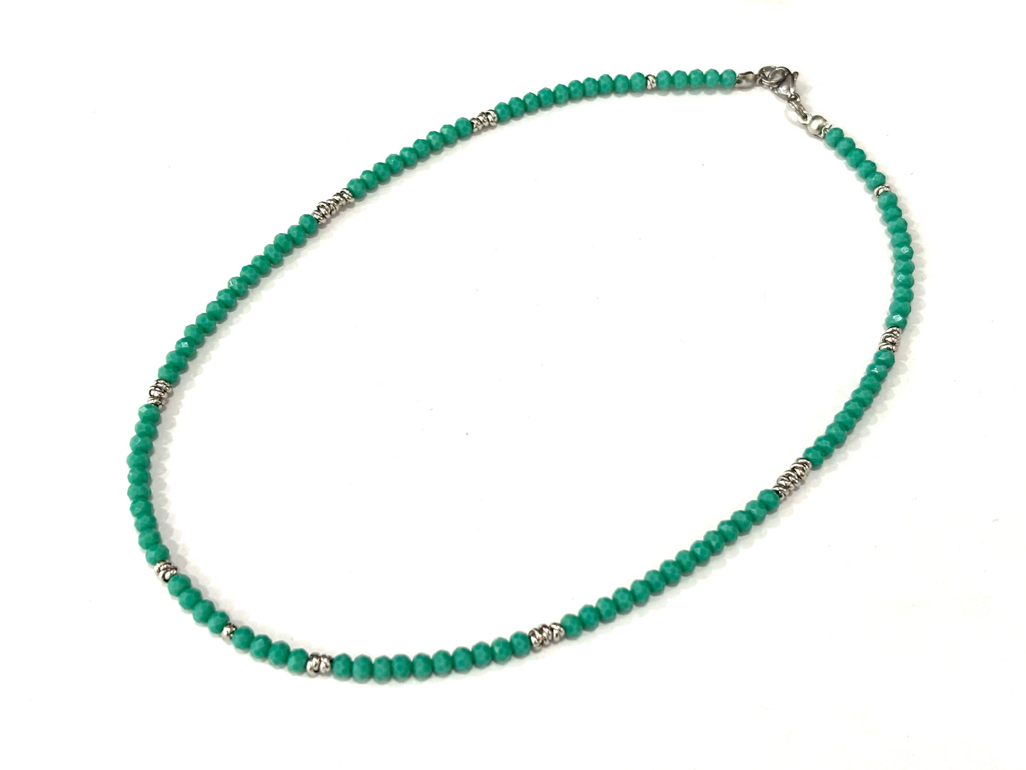 COLLANA PERLINE DI CRISTALLI SFACCETTATI 4x3mm