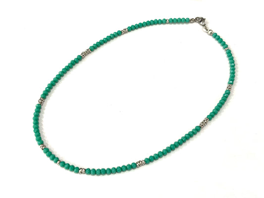 COLLANA PERLINE DI CRISTALLI SFACCETTATI 4x3mm