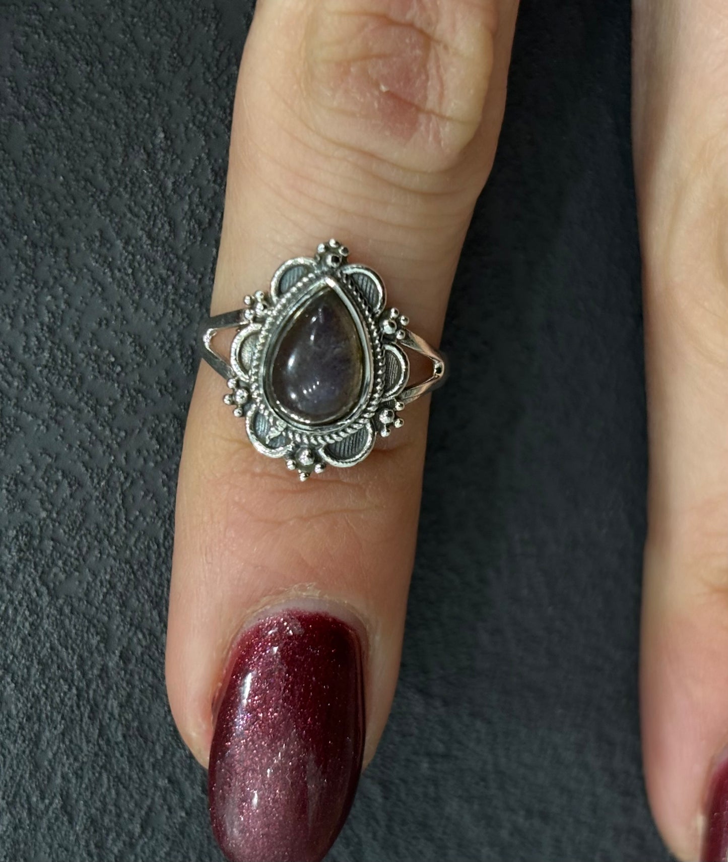 ANELLO GOCCIA PIETRE NATURALI - ARGENTO 925