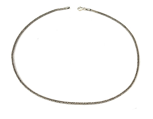 COLLANA SNAKE BIZANTINA SQUADRATA - ARGENTO 925