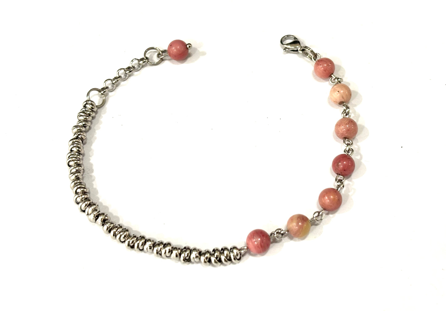 BRACCIALE STEEL&STONE ACCIAIO - PIETRE NATURALI 6mm