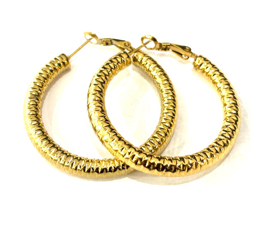 CERCHI INTAGLIATI - ACCIAIO - GOLD - SILVER