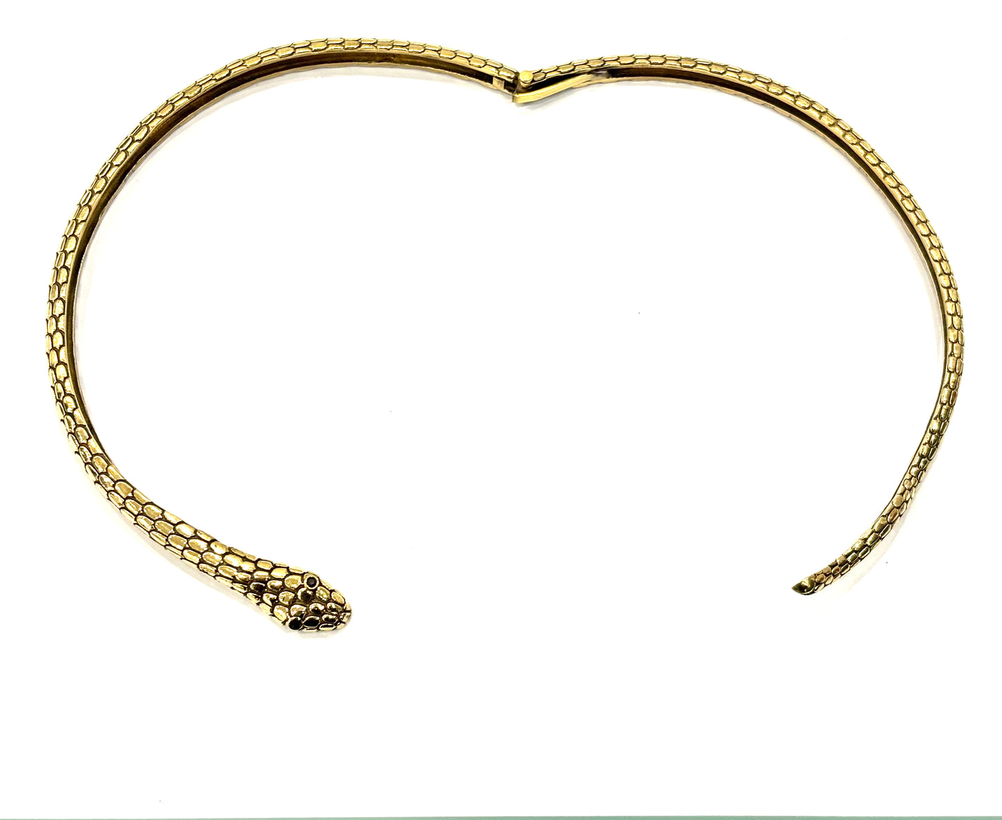 COLLANA GIROCOLLO RIGIDO OTTONE - SERPENTE