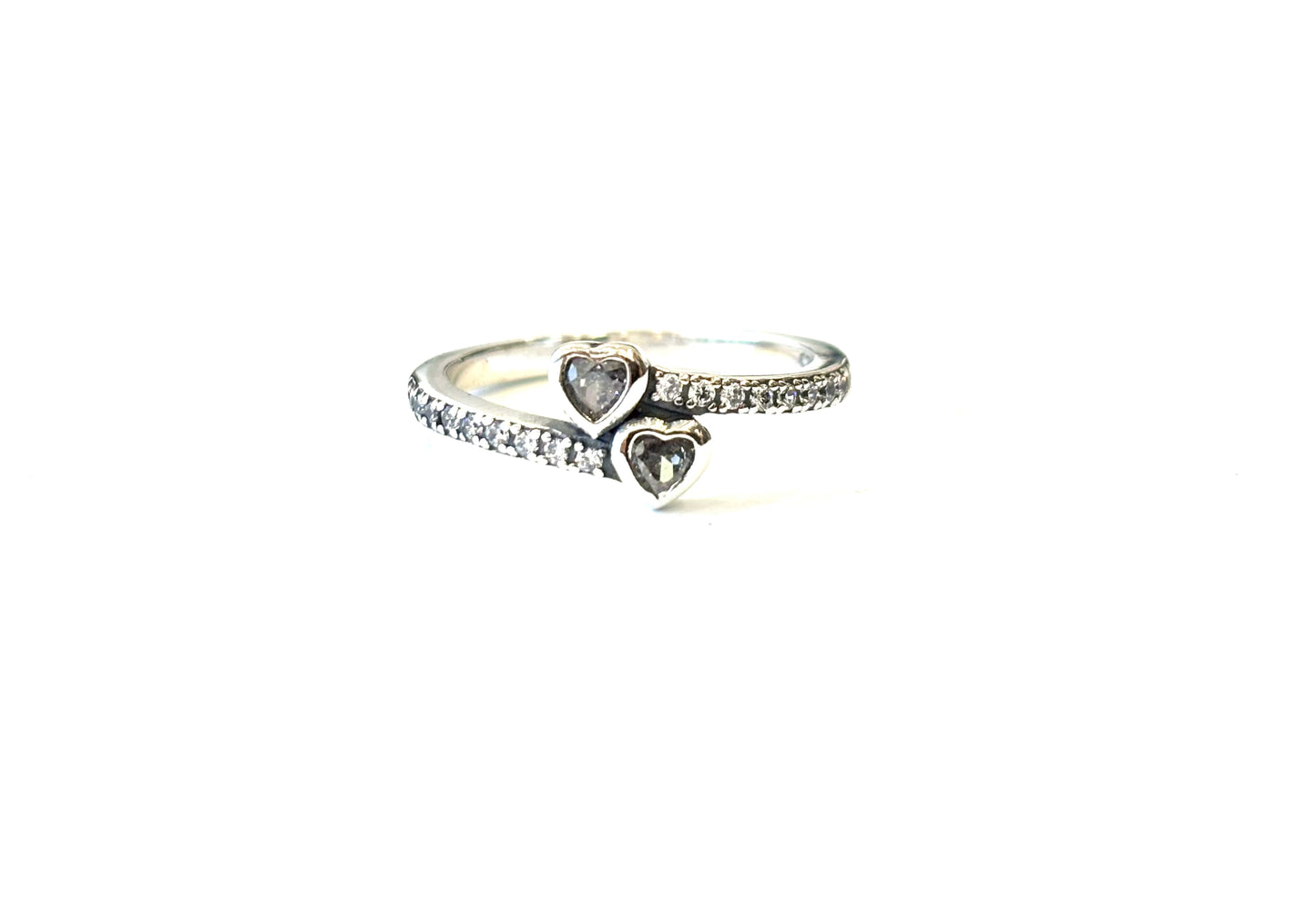 ANELLO DOUBLE HEART SCINTILLANTE - ARGENTO 925 - ZIRCONI