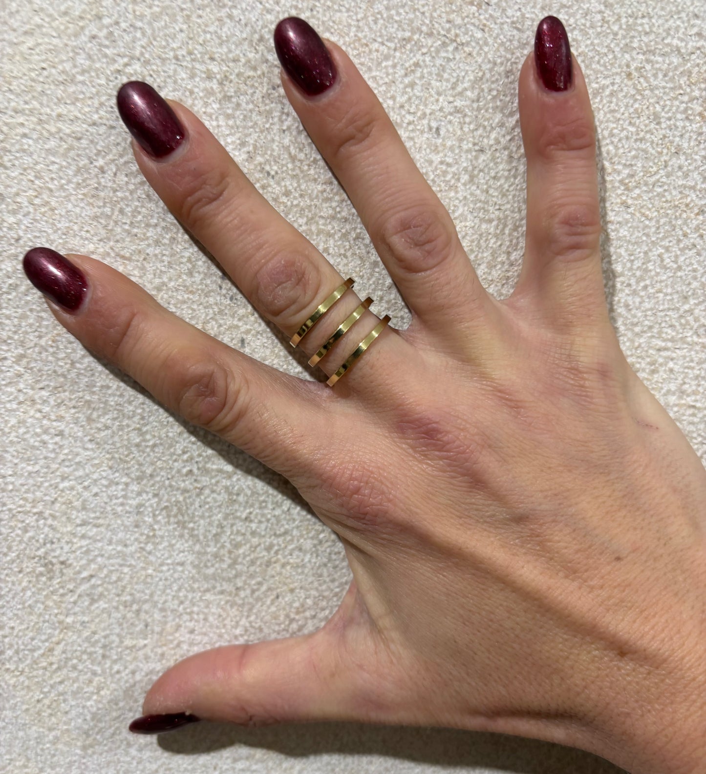 ANELLO OTTONE - FASCIO E TRE FEDINE