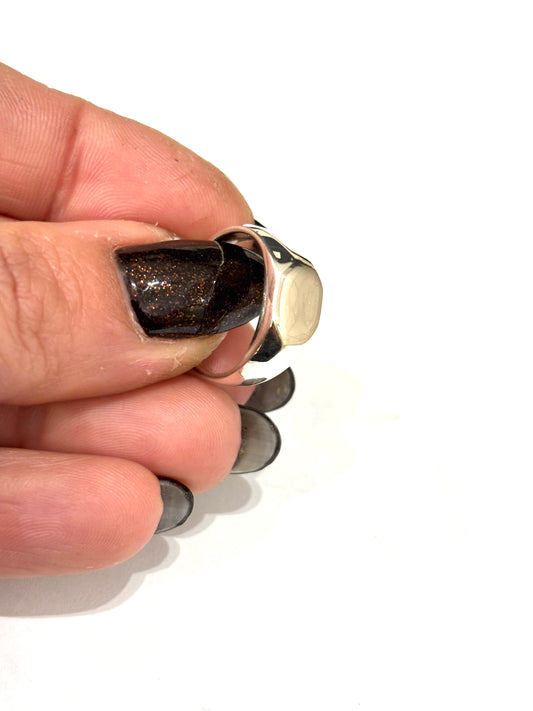 ANELLO OTTAGONALE LISCIO - ARGENTO 925