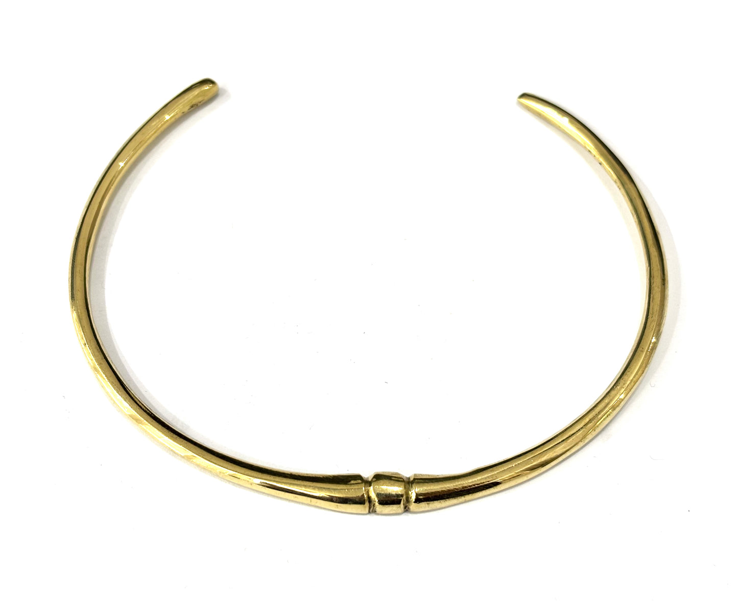 COLLANA OTTONE RIGIDA - RETRO PIATTO