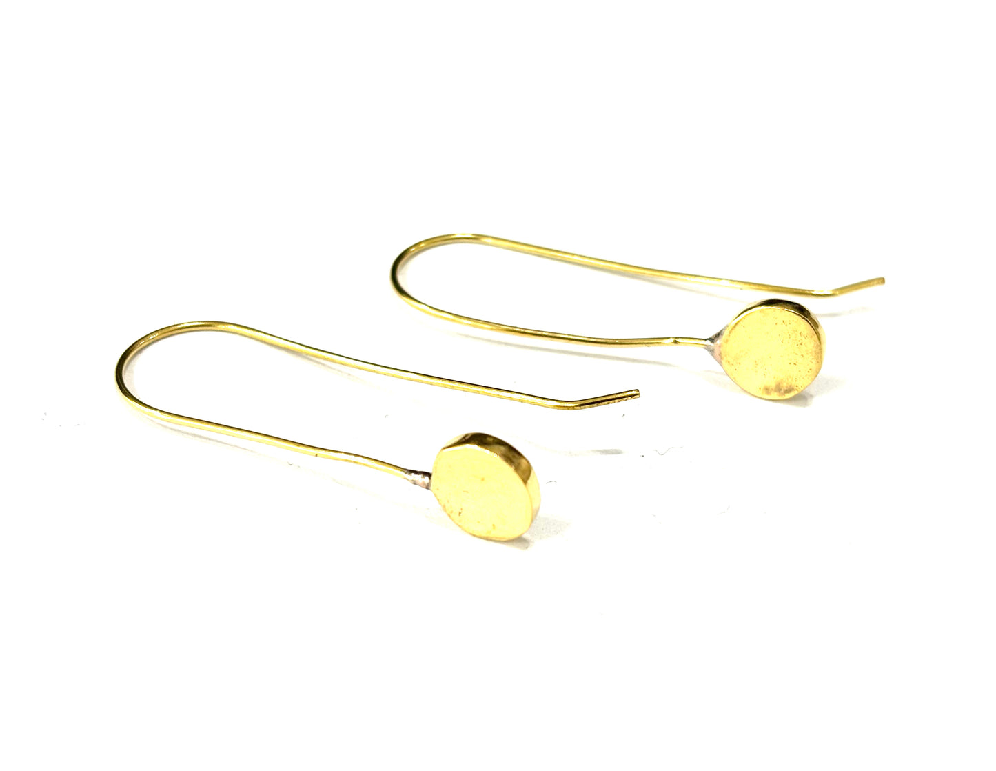 ORECCHINI OTTONE - SFERA PIATTA