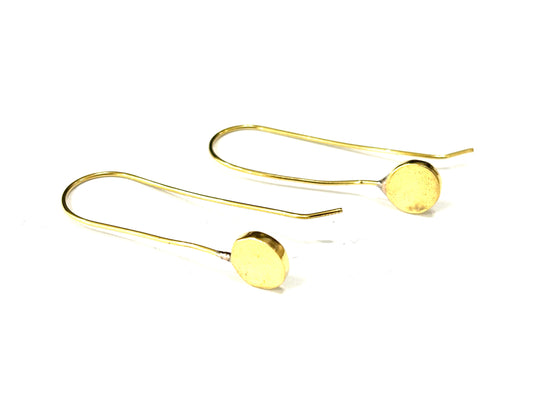 ORECCHINI OTTONE - SFERA PIATTA