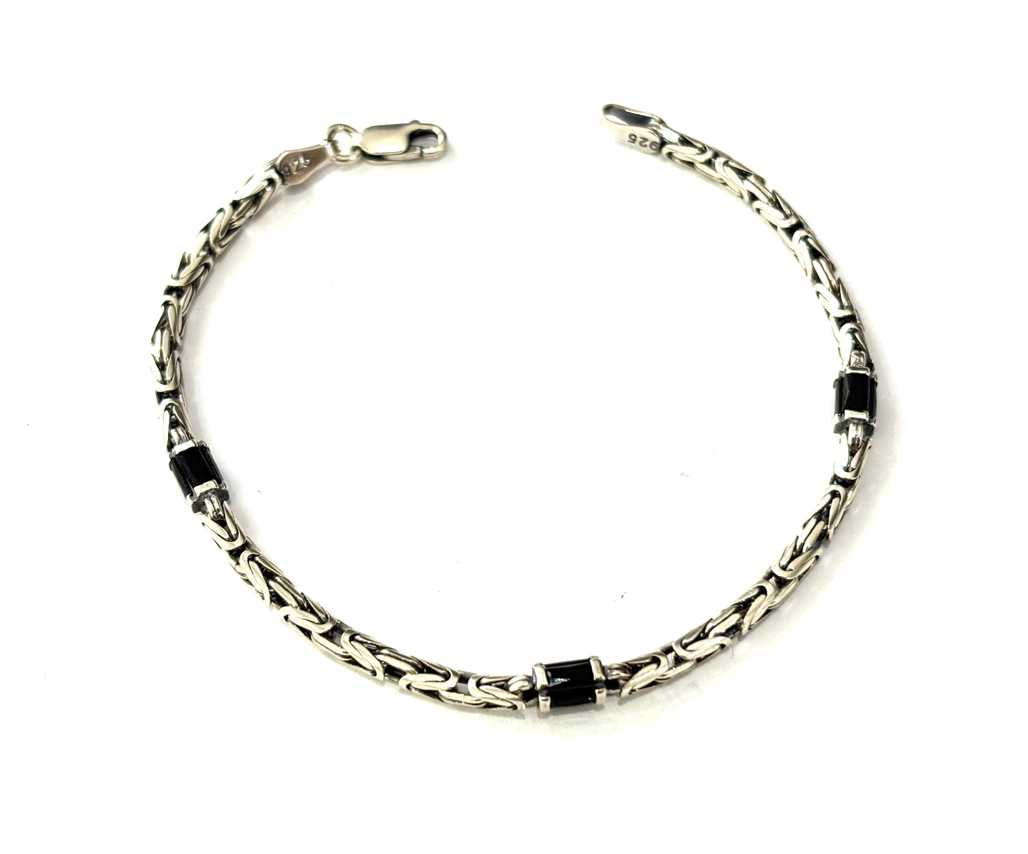 BRACCIALE SNAKE- ONICE SFACCETTATO - ARGENTO 925