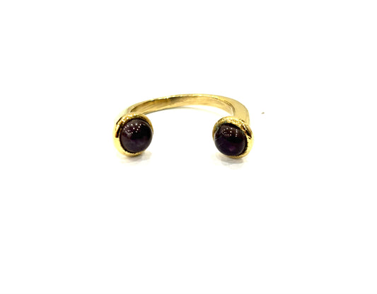ANELLO OTTONE - AMETISTA
