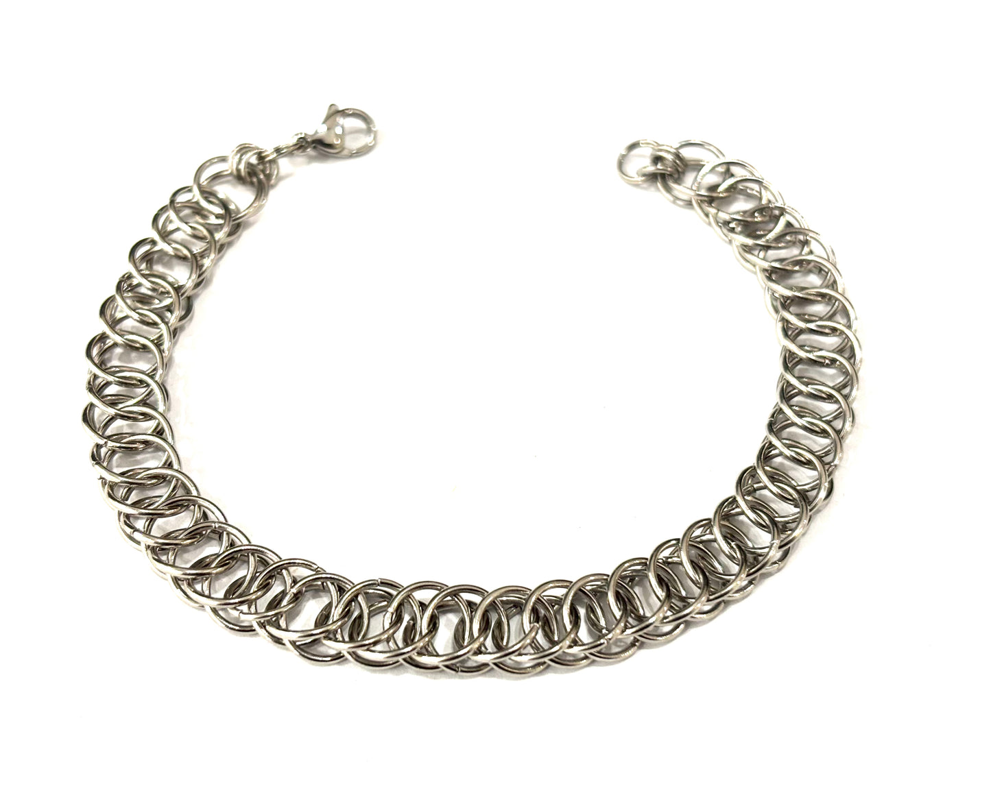 BRACCIALE ACCIAIO CHAINMAIL PERSIANA PIATTA