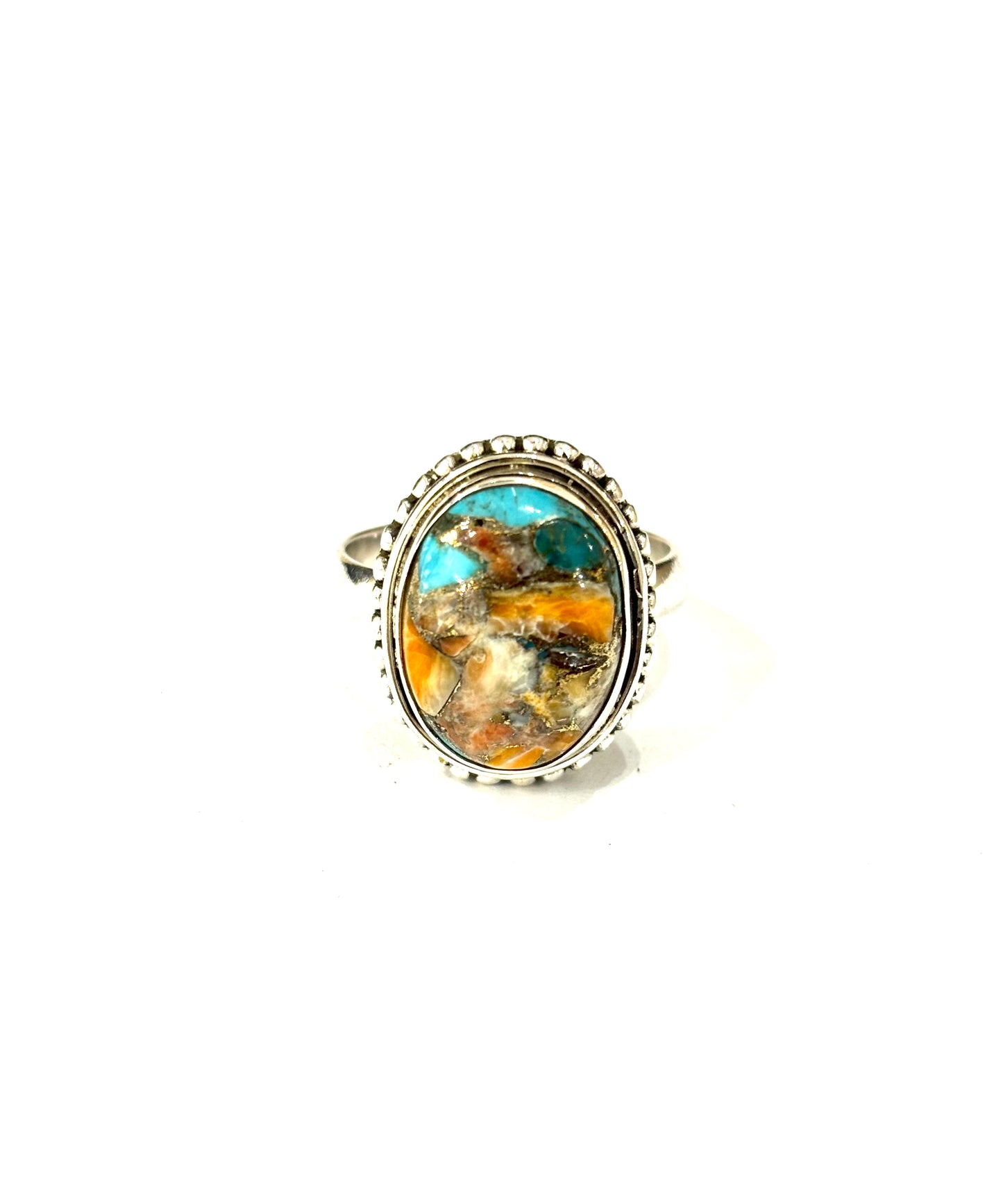 ANELLO SPINY OYSTER TURQUOISE OVALE - ARGENTO 925