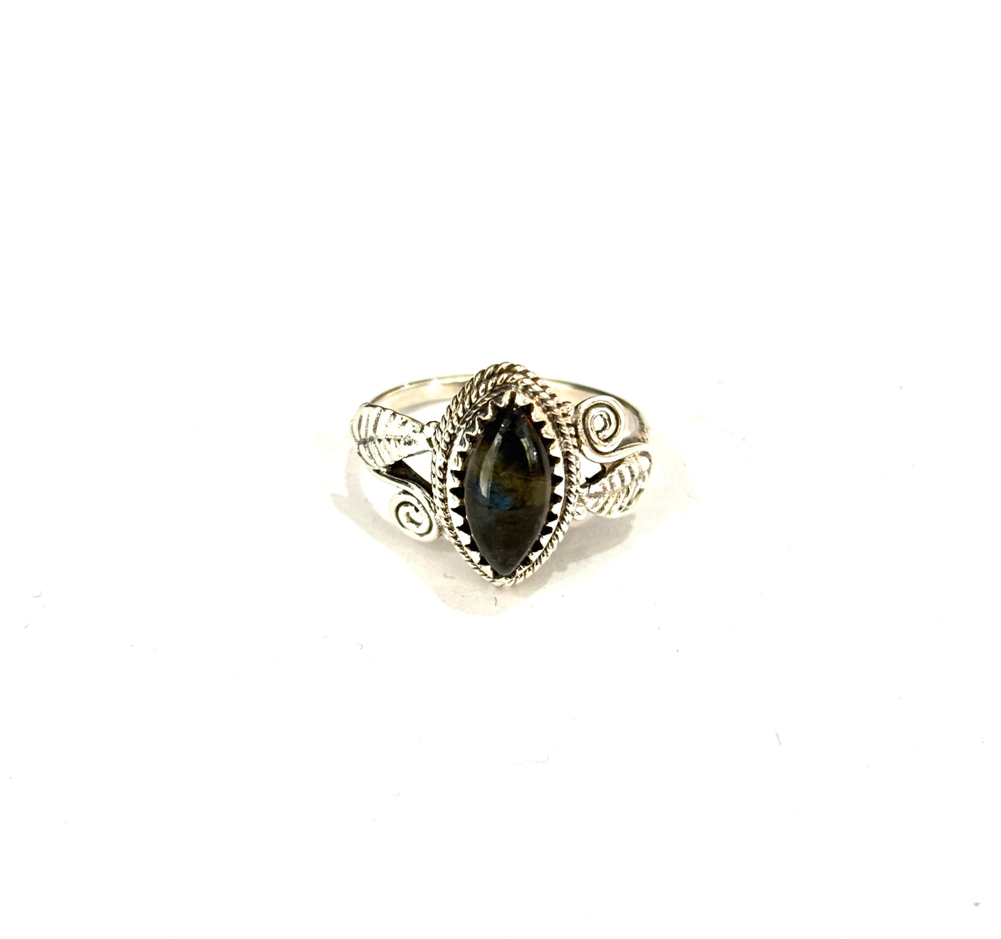 ANELLO LABRADORITE OVALE - ARGENTO 925