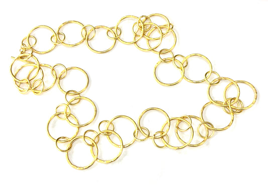 COLLANA OTTONE - ANELLI MAXI TONDI