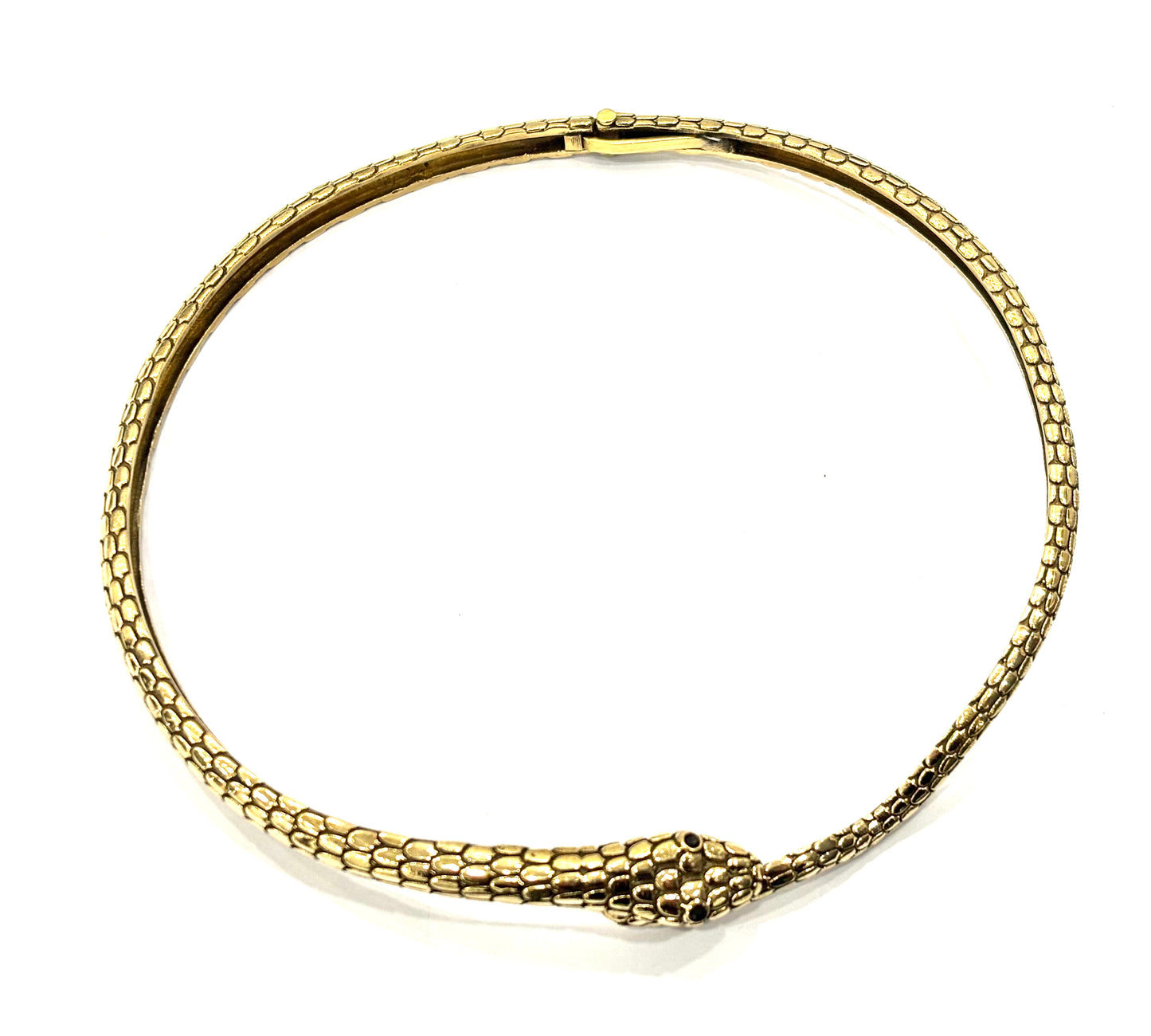 COLLANA GIROCOLLO RIGIDO OTTONE - SERPENTE