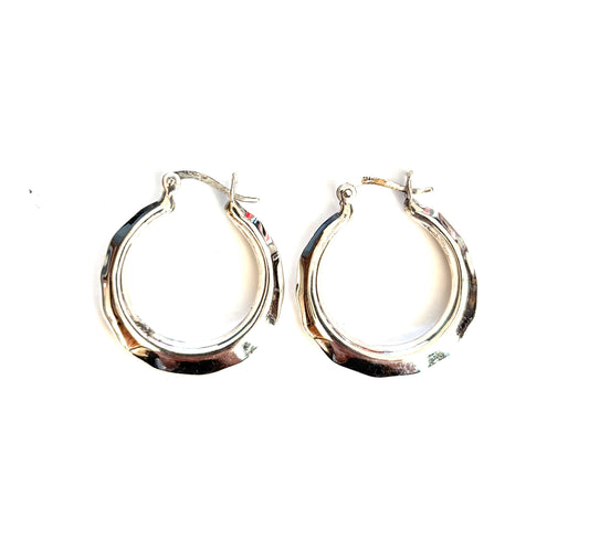 ORECCHINI CERCHIO GEOMETRICO - ARGENTO 925