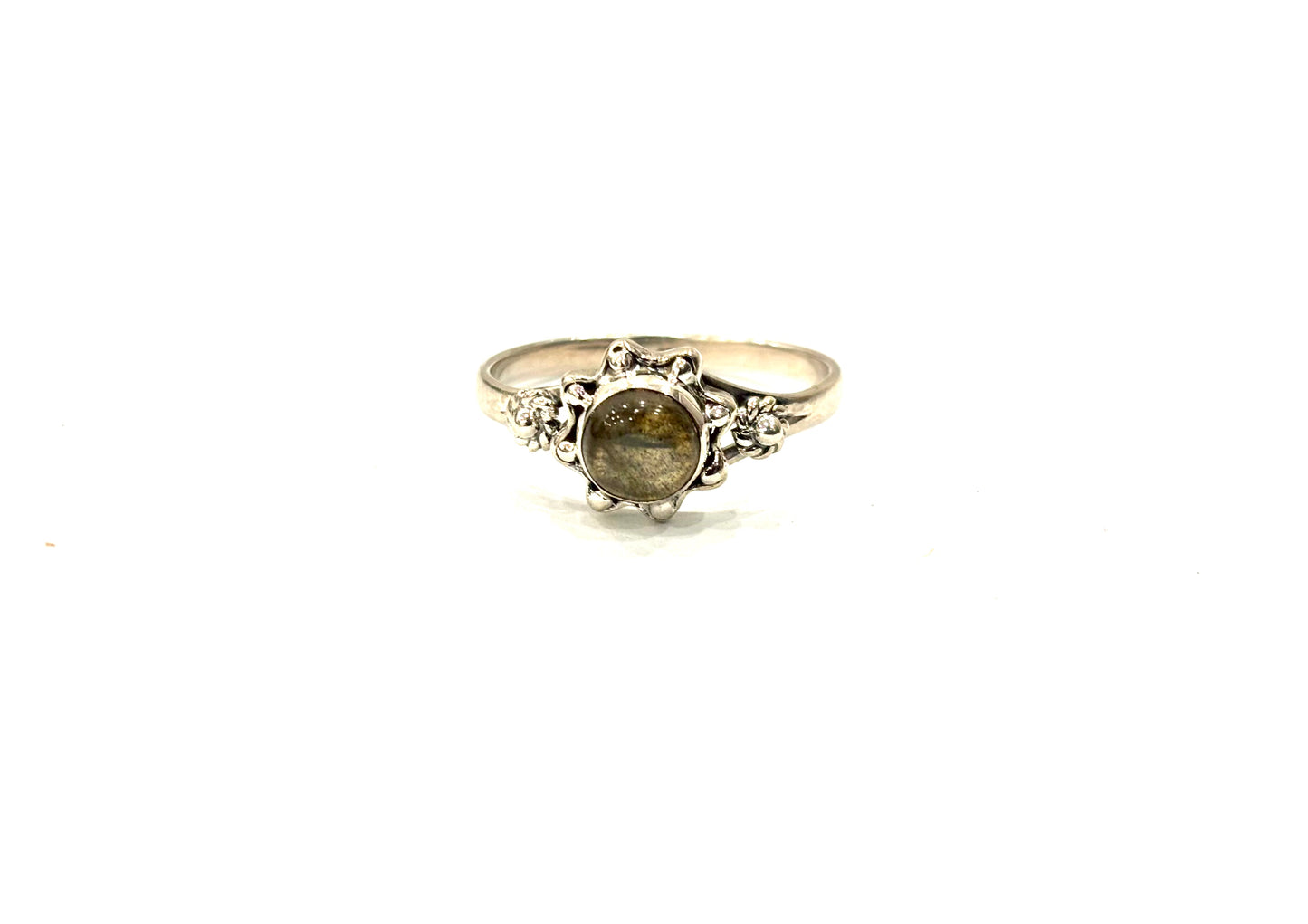 ANELLO LABRADORITE TONDO - ARGENTO 925