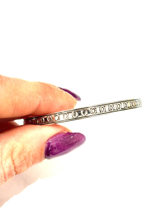 BRACCIALE RIGIDO PIATTO LAVORATO - ARGENTO 925