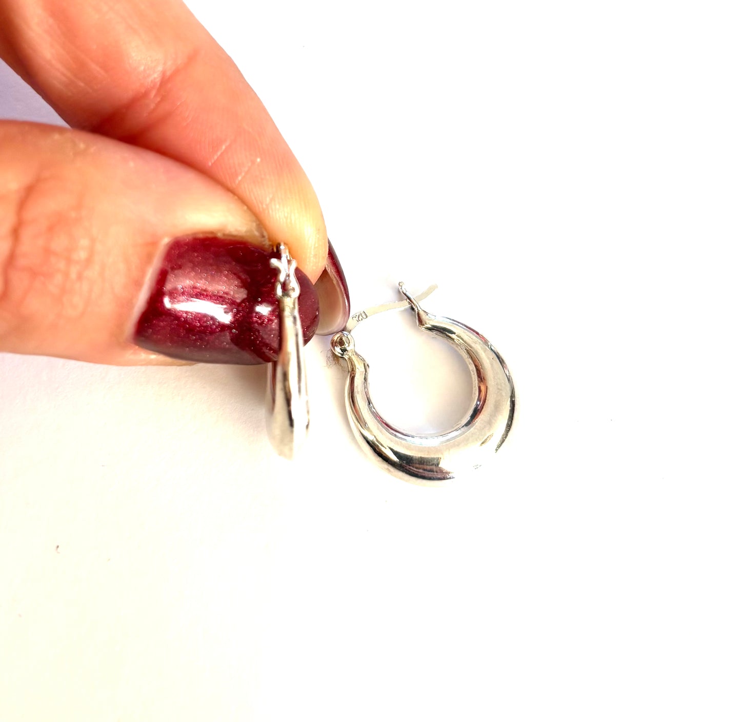 ORECCHINI CERCHIO MOON - ARGENTO 925