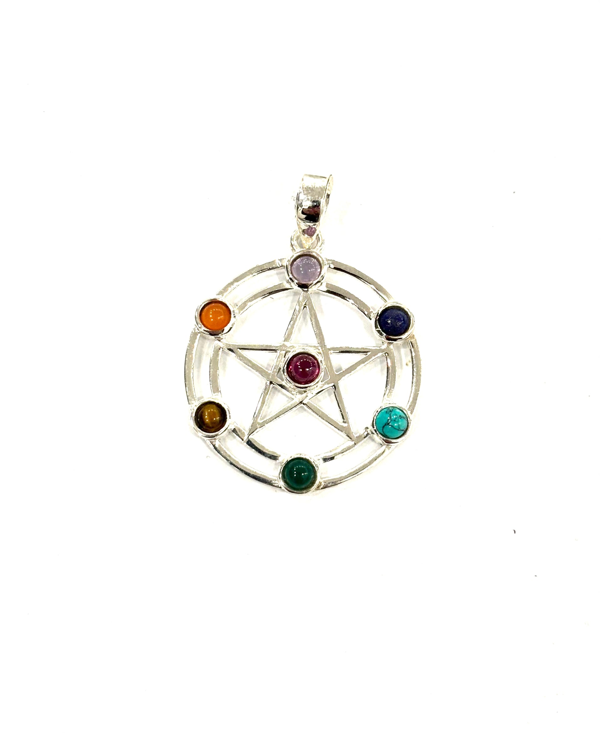 Orecchini pentagramma Orecchini in argento sterling 925 con abalone Orecchini pentagramma Orecchini in argento sterling 925 con abalone