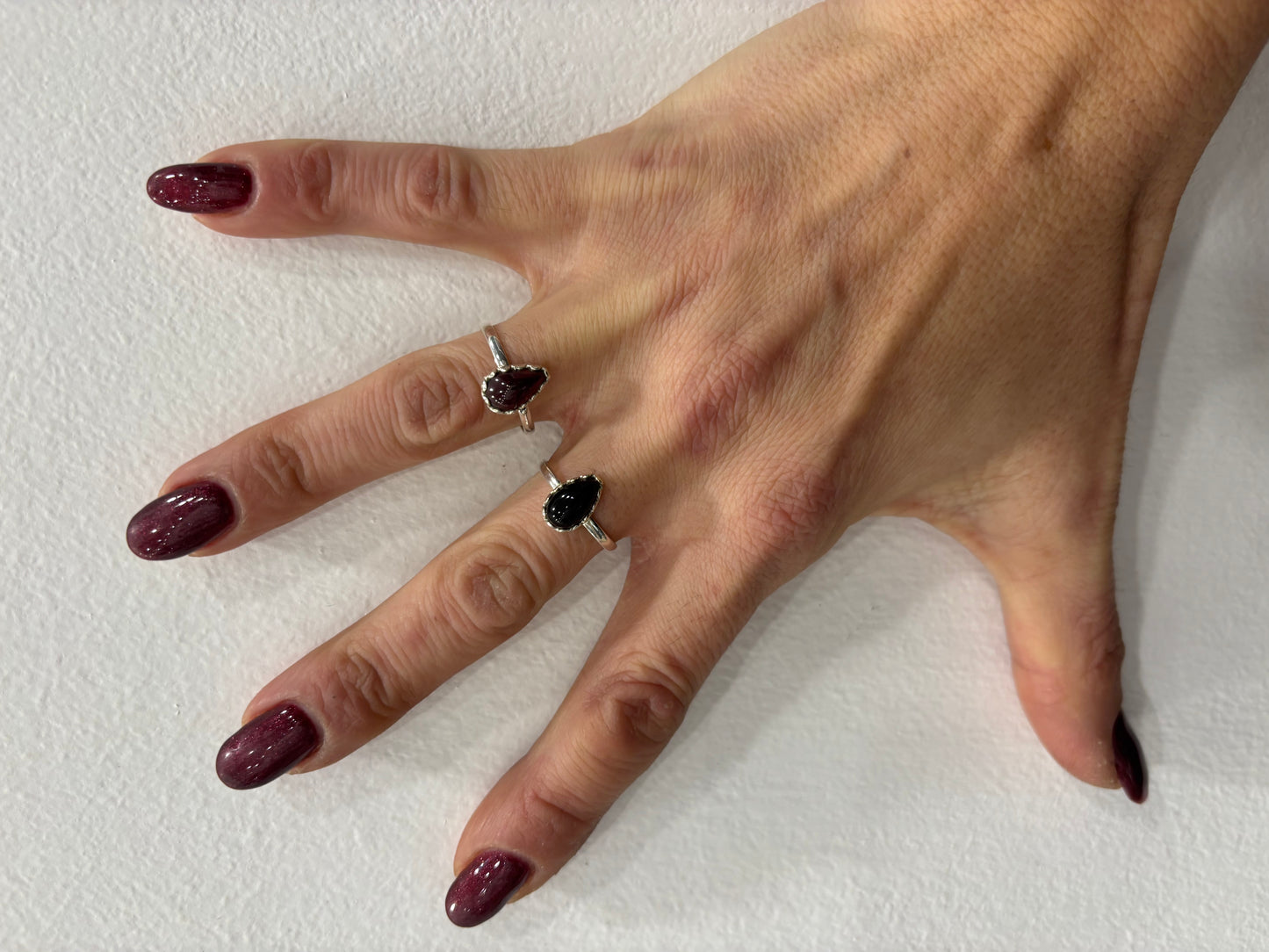 ANELLO GOCCIA PIETRE NATURALI - ARGENTO 925