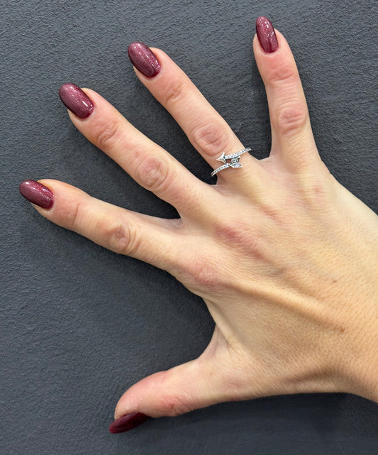 ANELLO FRECCIA SCINTILLANTE - ARGENTO 925 - ZIRCONI